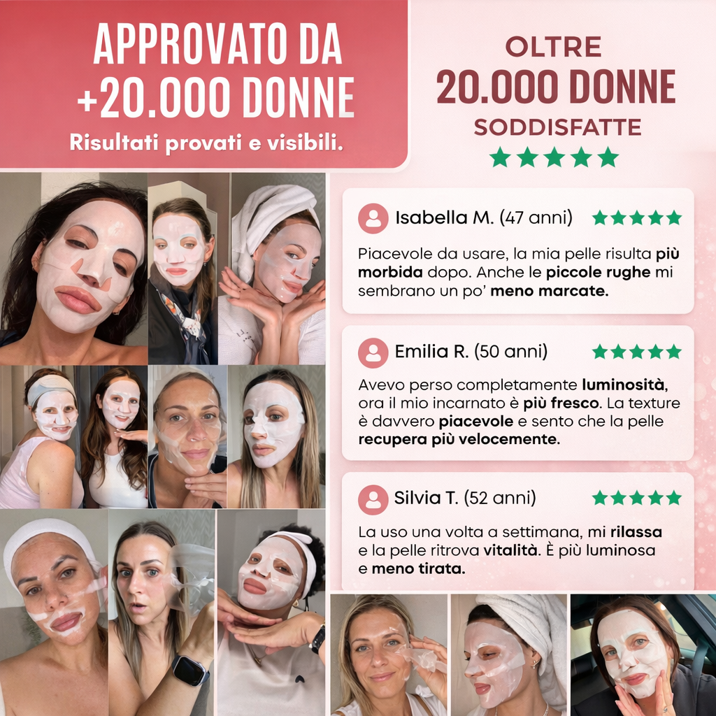 Maschera al Bio-Collagene – Antirughe & Idratazione Profonda