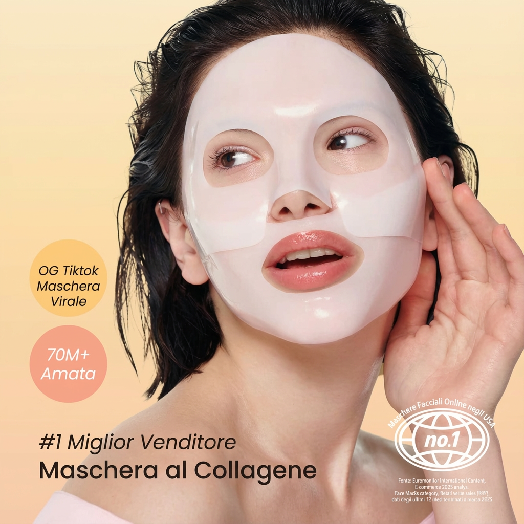 Maschera al Bio-Collagene – Antirughe & Idratazione Profonda