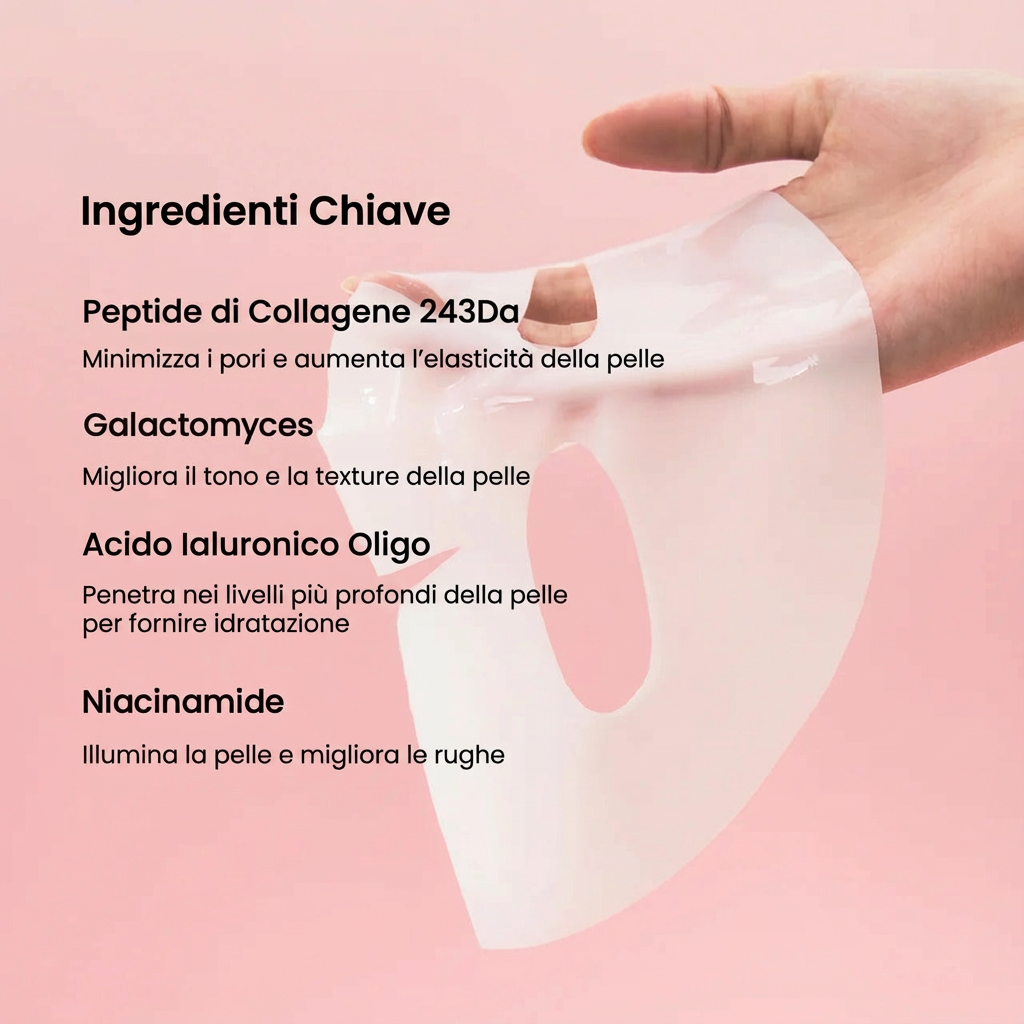 Maschera al Bio-Collagene – Antirughe & Idratazione Profonda