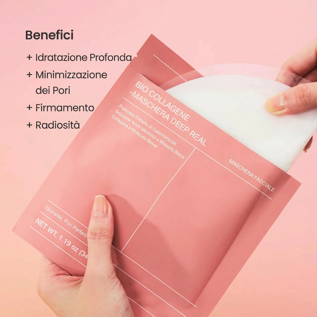 Maschera al Bio-Collagene – Antirughe & Idratazione Profonda