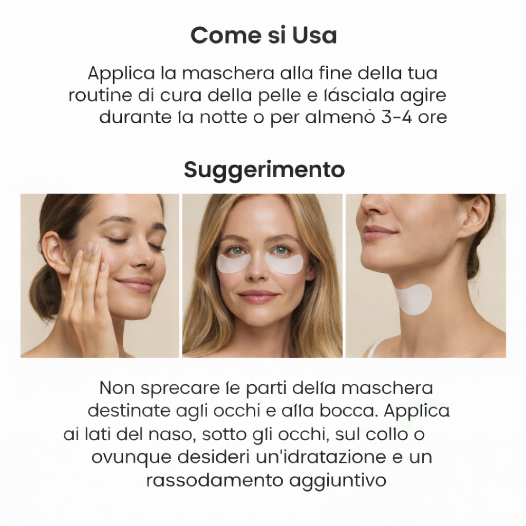 Maschera al Bio-Collagene – Antirughe & Idratazione Profonda